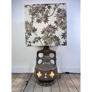 Vintage 1960s Ceramic Lamp By Frank Keramik