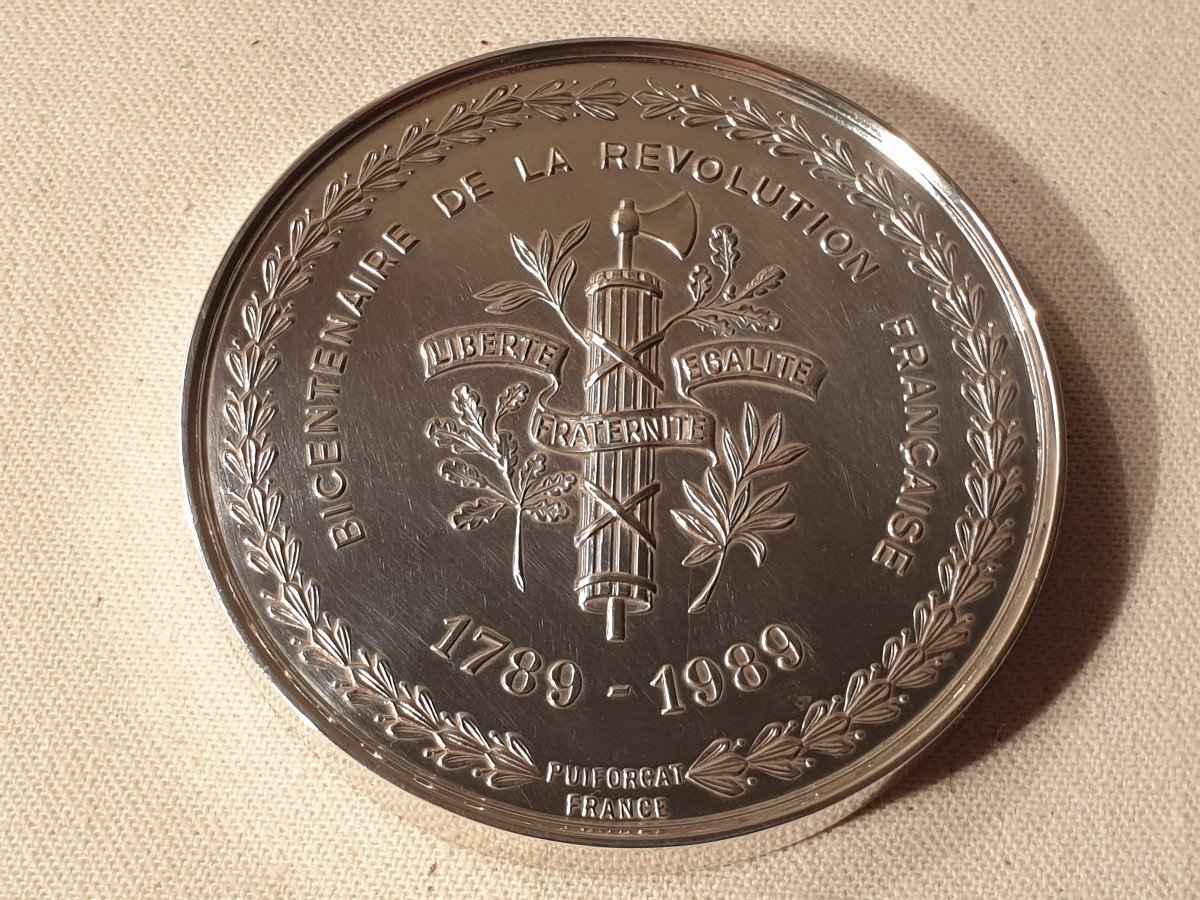 Medal Commemorating The Bicentenary Of The French Revolution. Goldsmith Puiforcat-photo-2