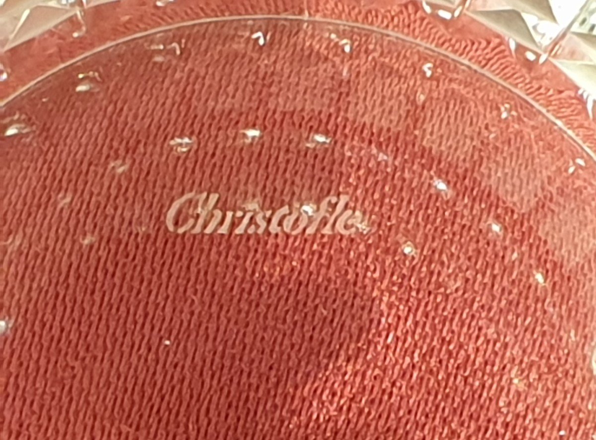 Christofle Four Crystal Glasses For Whiskey Or Orangeade-photo-4