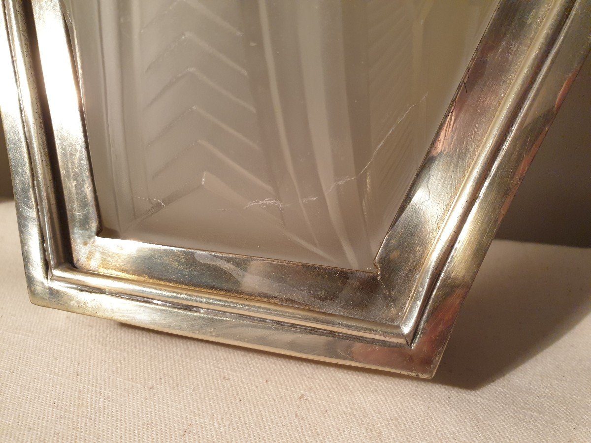 Pair Of Art Deco Sconces Verrerie Des Hanots-photo-2
