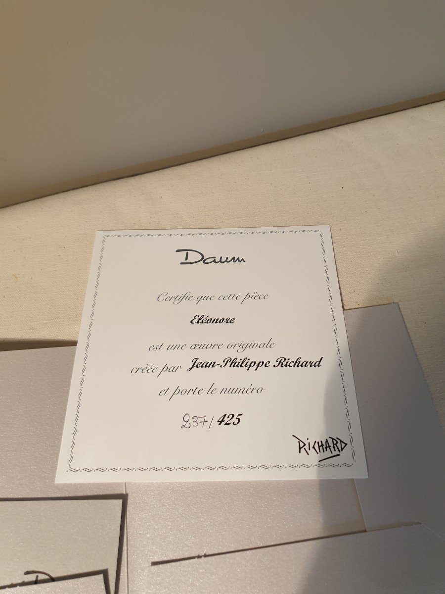 Daum Sculpture Eléonore Numbered 237/425 Jean-philippe Richard-photo-7