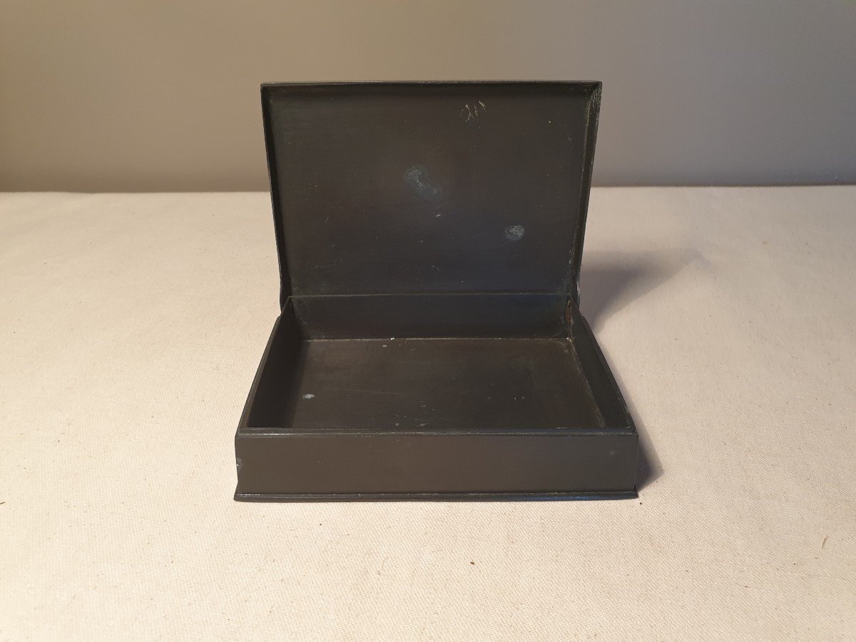 India. Box In Saponite Or Black Soapstone. Dimensions 13.5 Cm X 9.3 Cm-photo-4