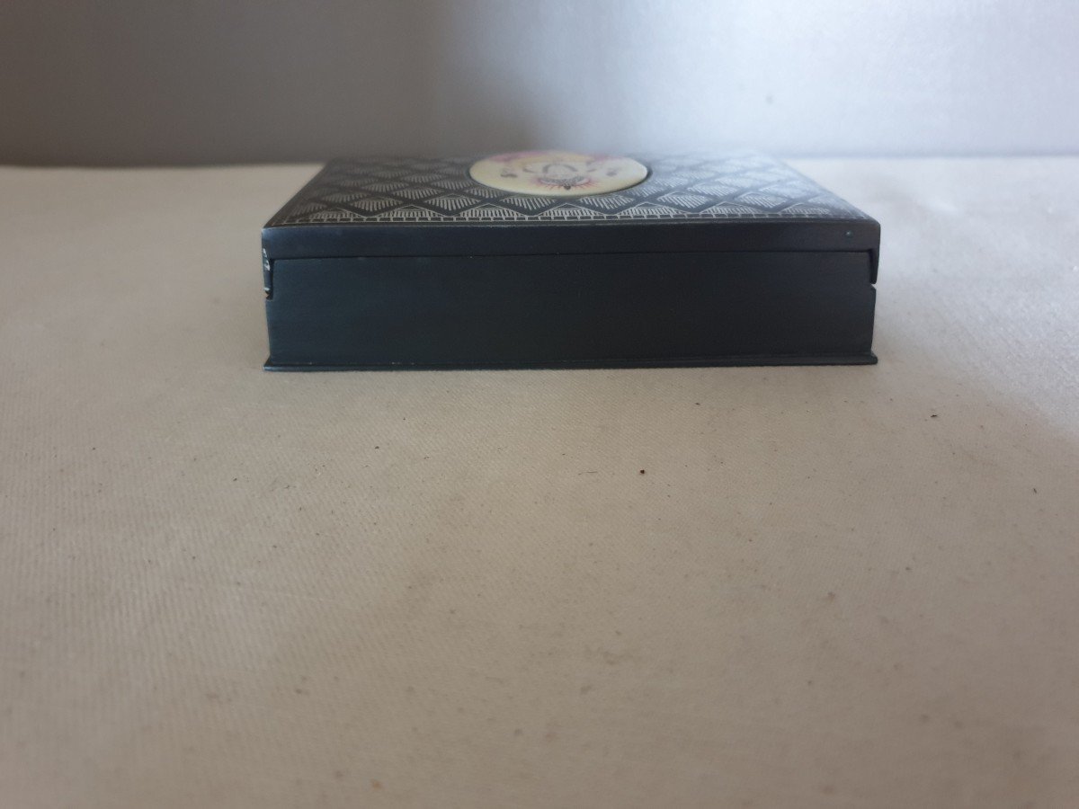 India. Box In Saponite Or Black Soapstone. Dimensions 13.5 Cm X 9.3 Cm-photo-3