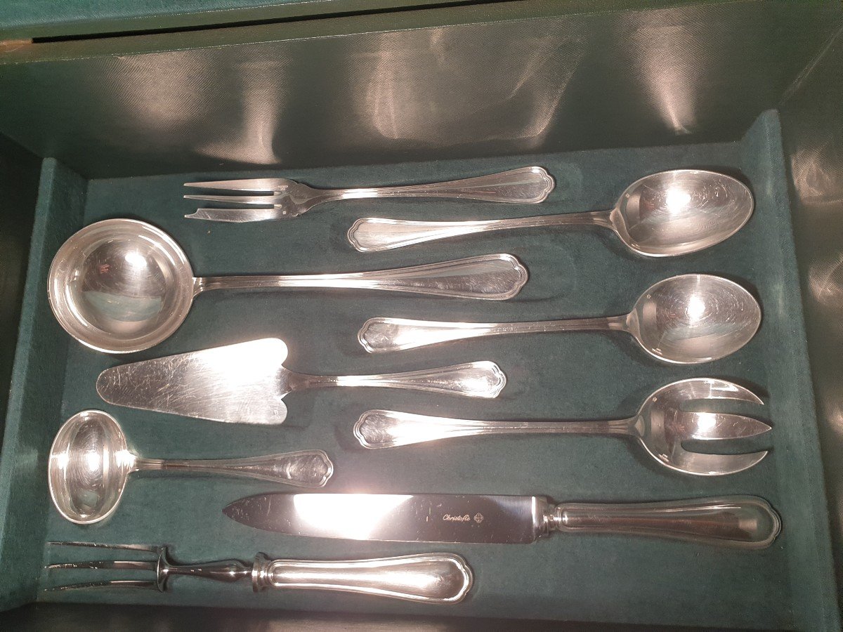 Christofle Spatours Model Housewife In Silver Metal. 132 Pieces-photo-1