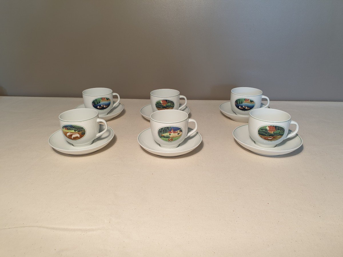Georges Boyer And The Palley Brothers. Porcelain Coffee Cups -photo-2