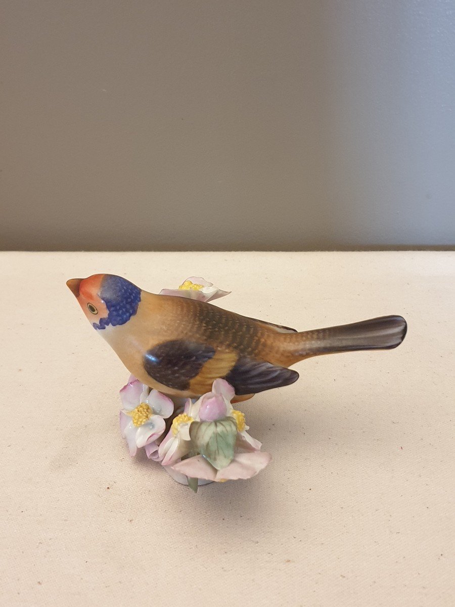 Herend Hungary Oiseau Avec Fleurs En Porcelaine-photo-1