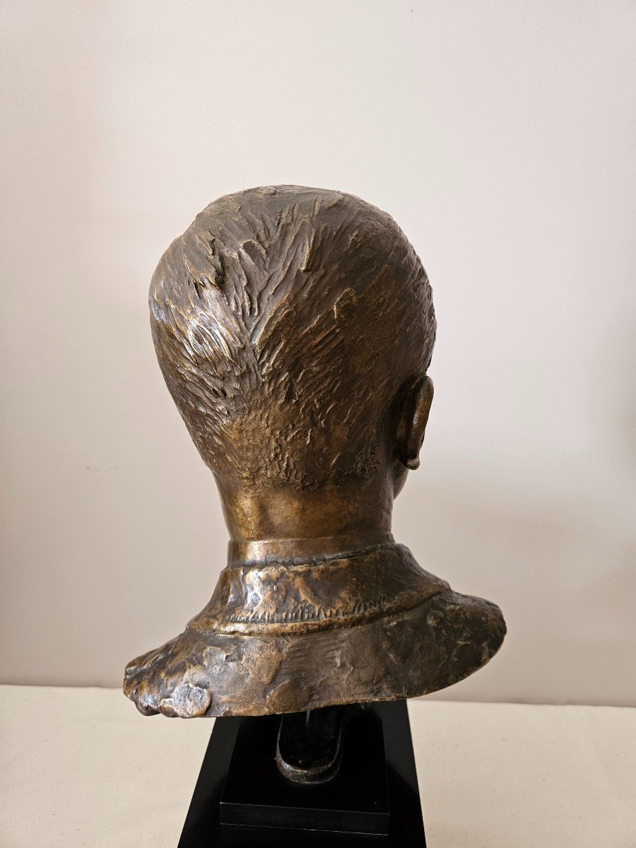 Bronze Sculpture Bust Of A Man By François Victor Cogné (1876-1952)-photo-6