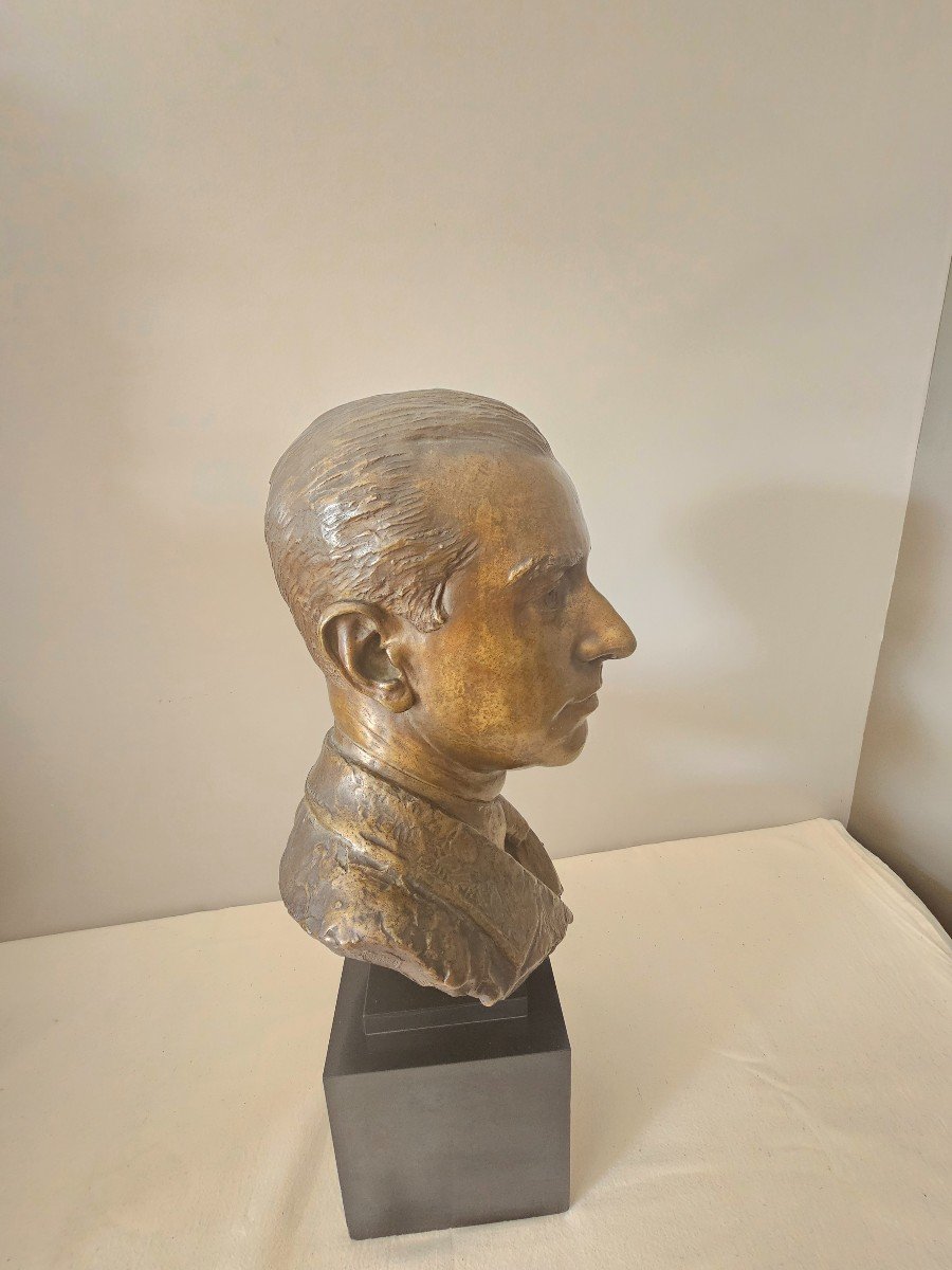 Bronze Sculpture Bust Of A Man By François Victor Cogné (1876-1952)-photo-8