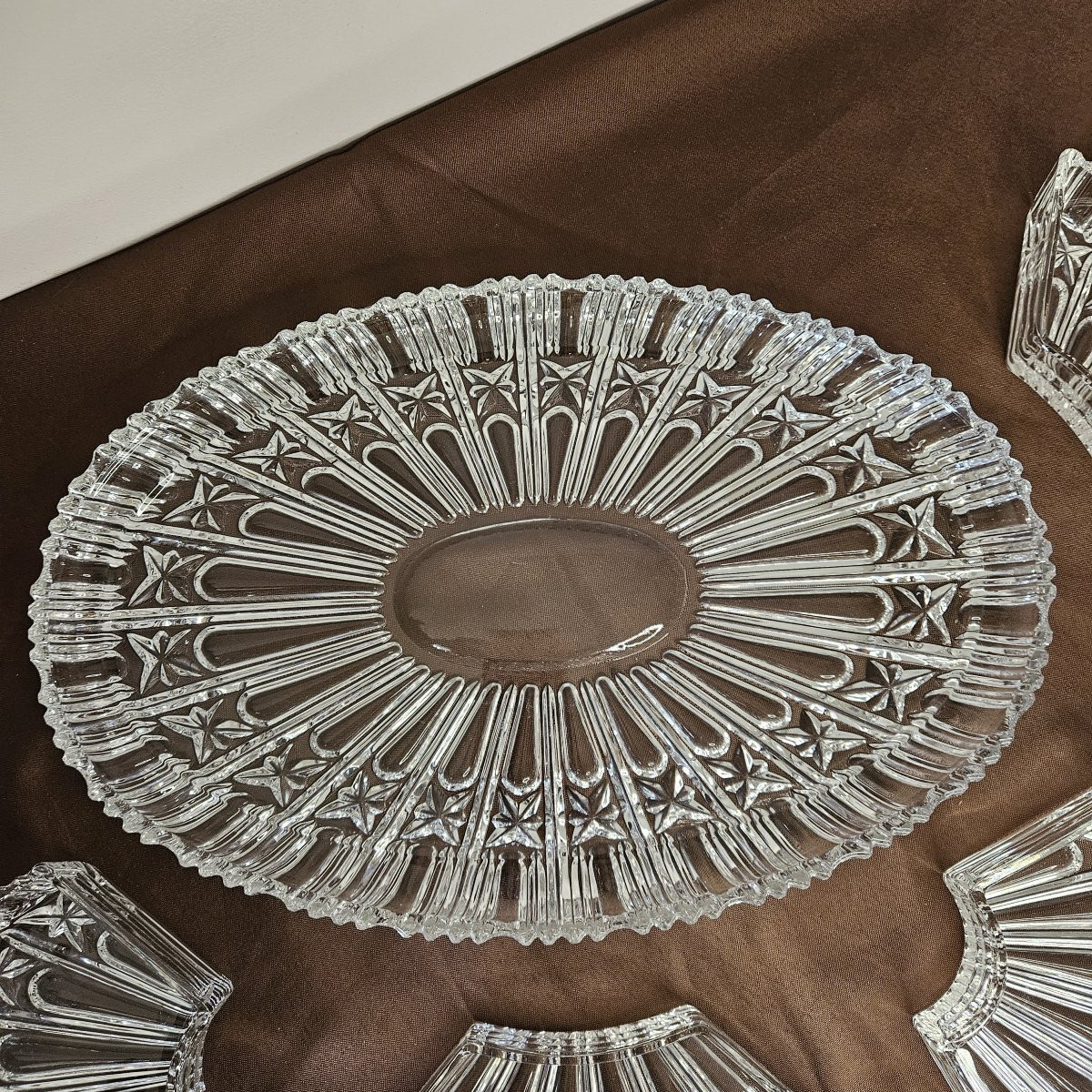 Glass Hors d'Oeuvres Or Crudités Server, 40 Cm Long-photo-1