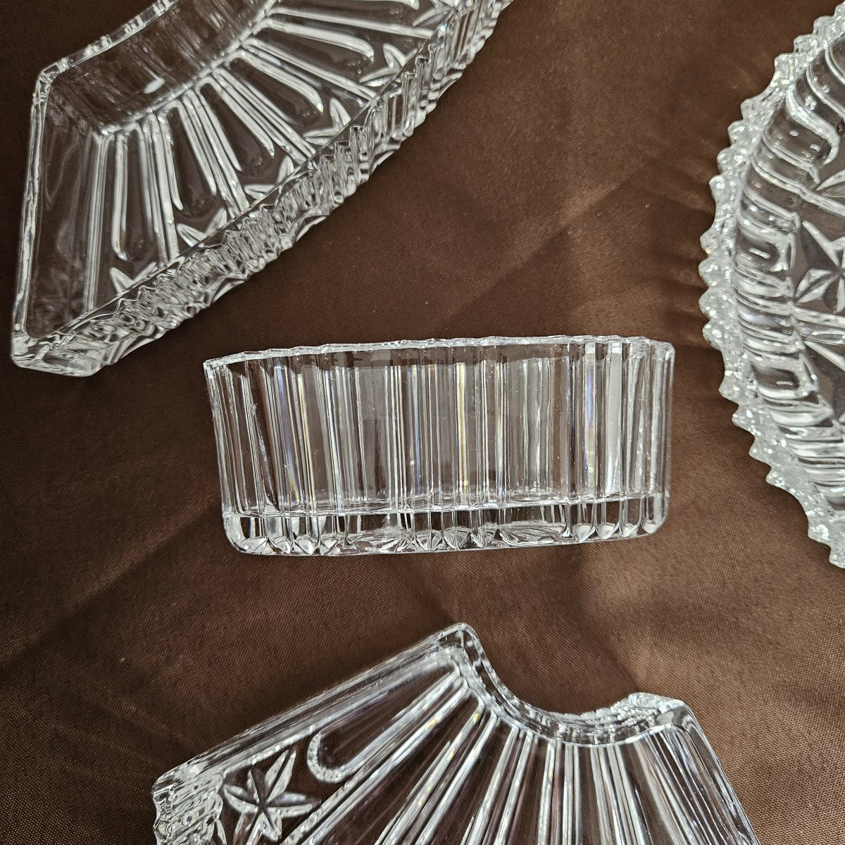 Glass Hors d'Oeuvres Or Crudités Server, 40 Cm Long-photo-2