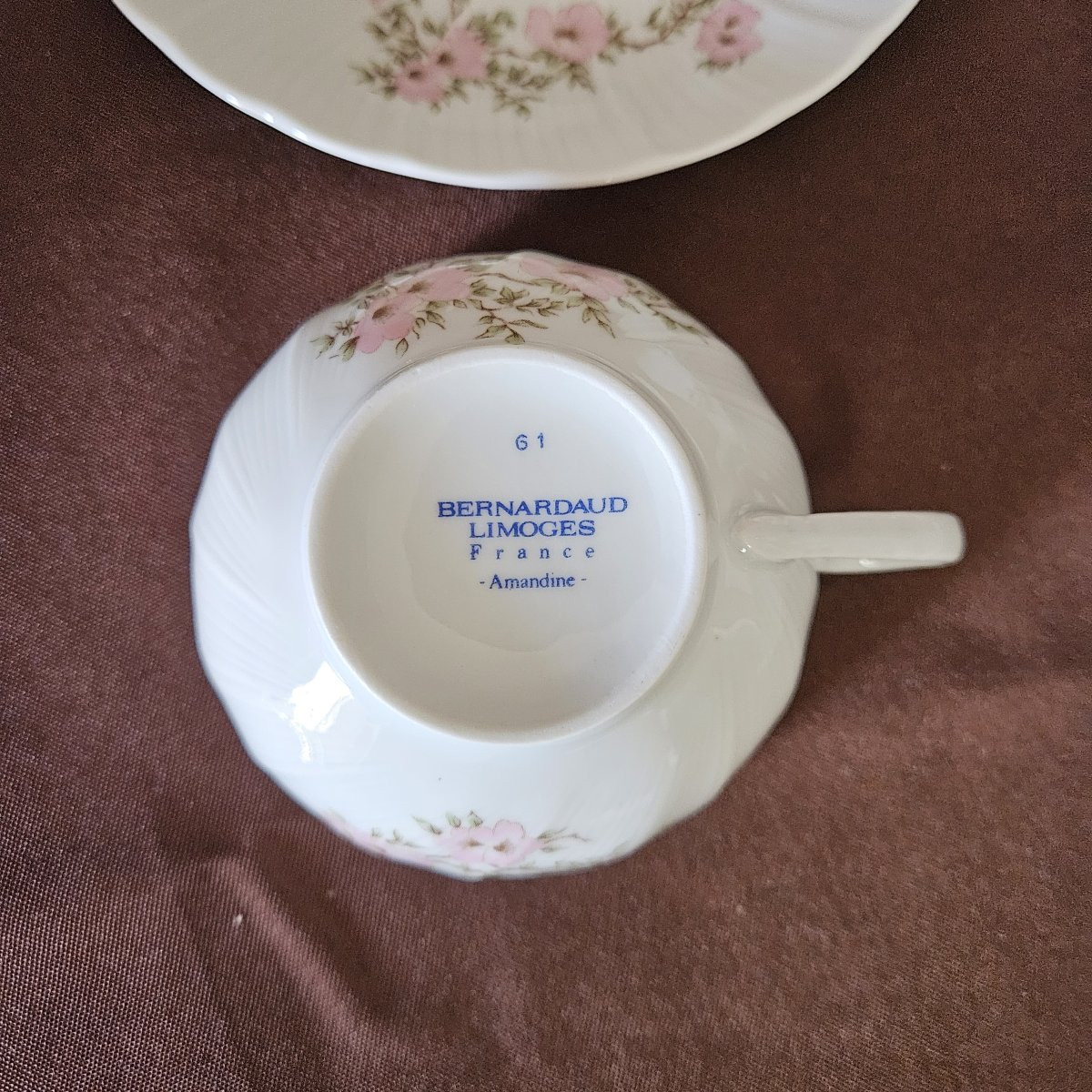 Bernardaud Eight Amandine Model Tea Cups-photo-2
