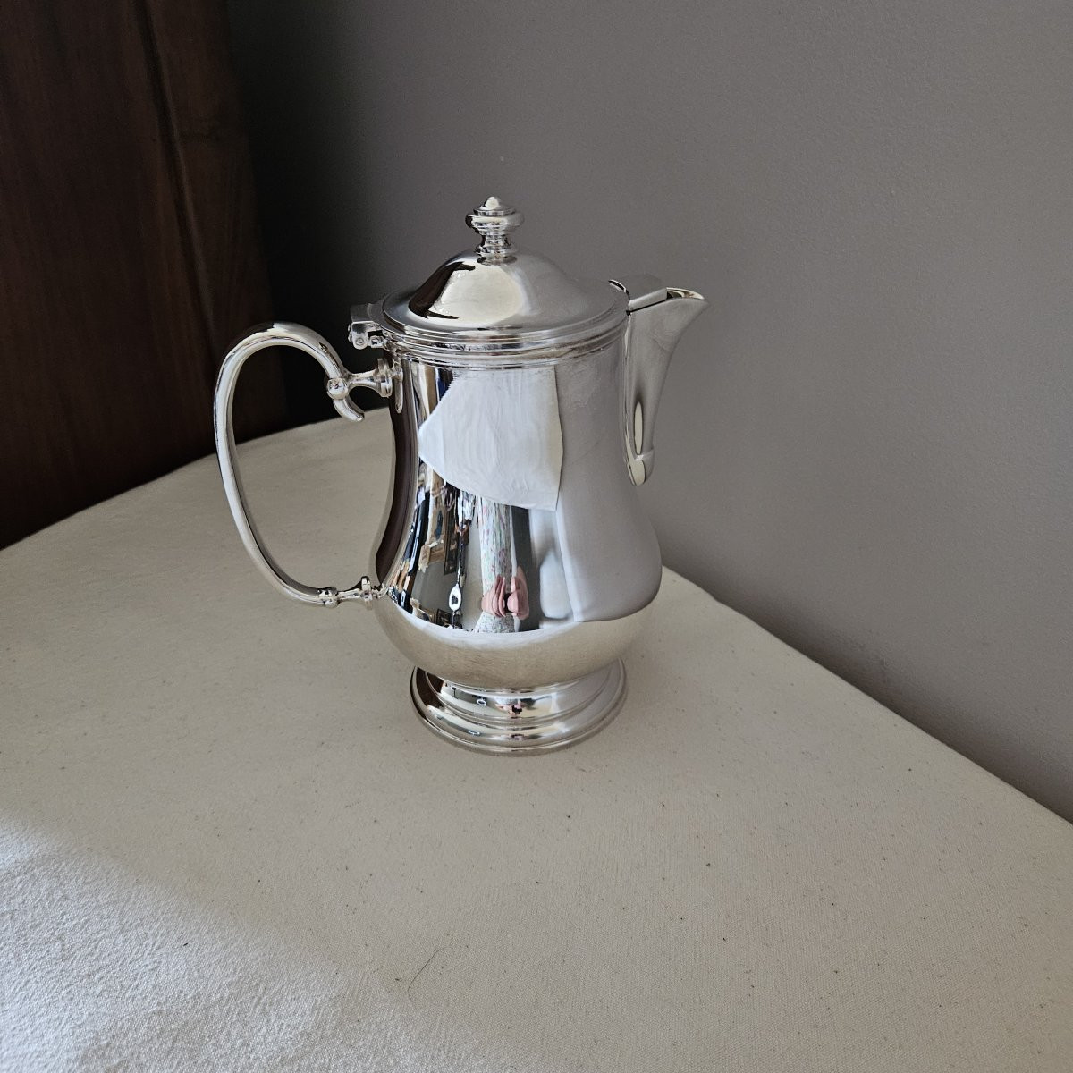 Christofle Hôtel Modèle Neptune cafetière ou théière métal argenté-photo-2