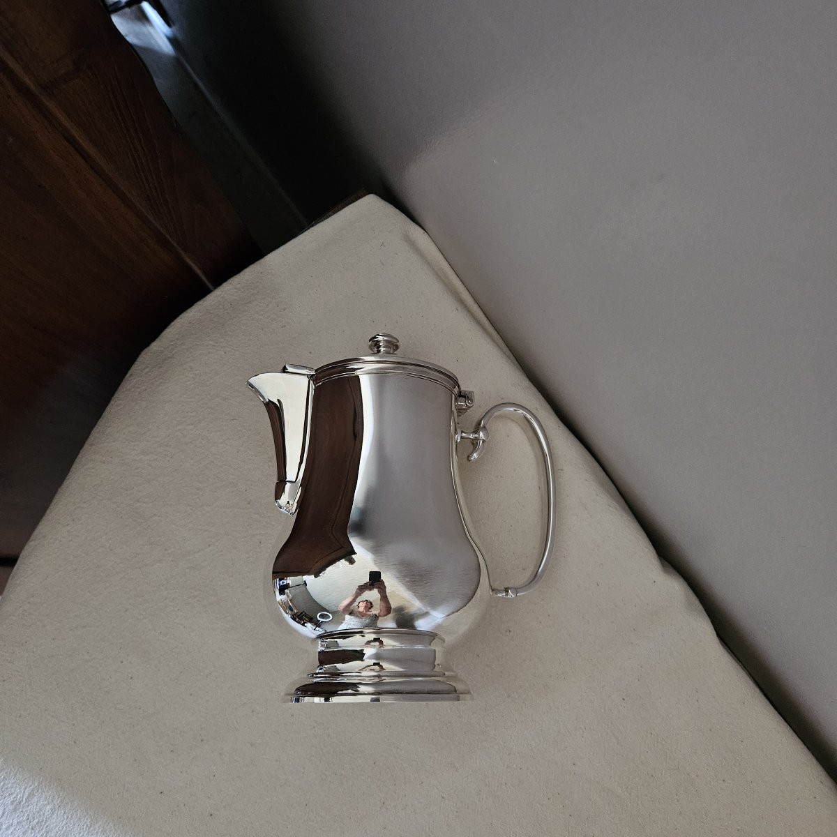 Christofle Hôtel Modèle Neptune cafetière ou théière métal argenté-photo-1