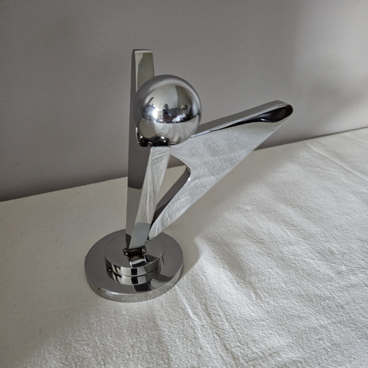 Sculpture Signed By Rosette Bir In Polished And Welded Stainless Steel. 1970s-1980s. 1/2-photo-3