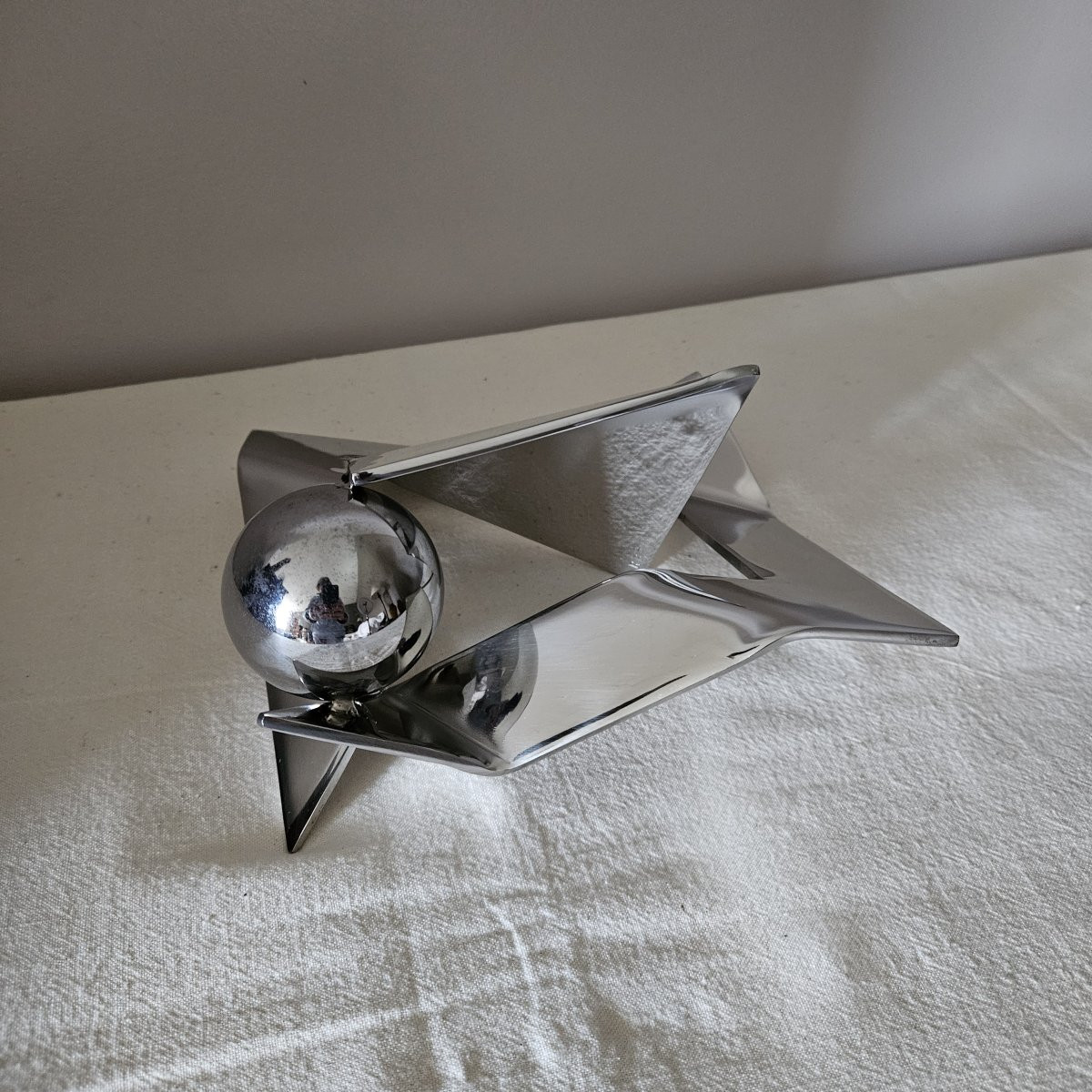 Sculpture Signed By Rosette Bir In Polished And Welded Stainless Steel. 1970s-1980s. 2/2-photo-5