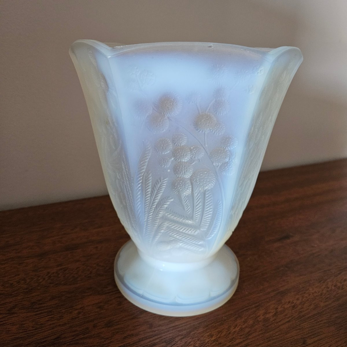 Etling vase opalescent décor mimosas-photo-1