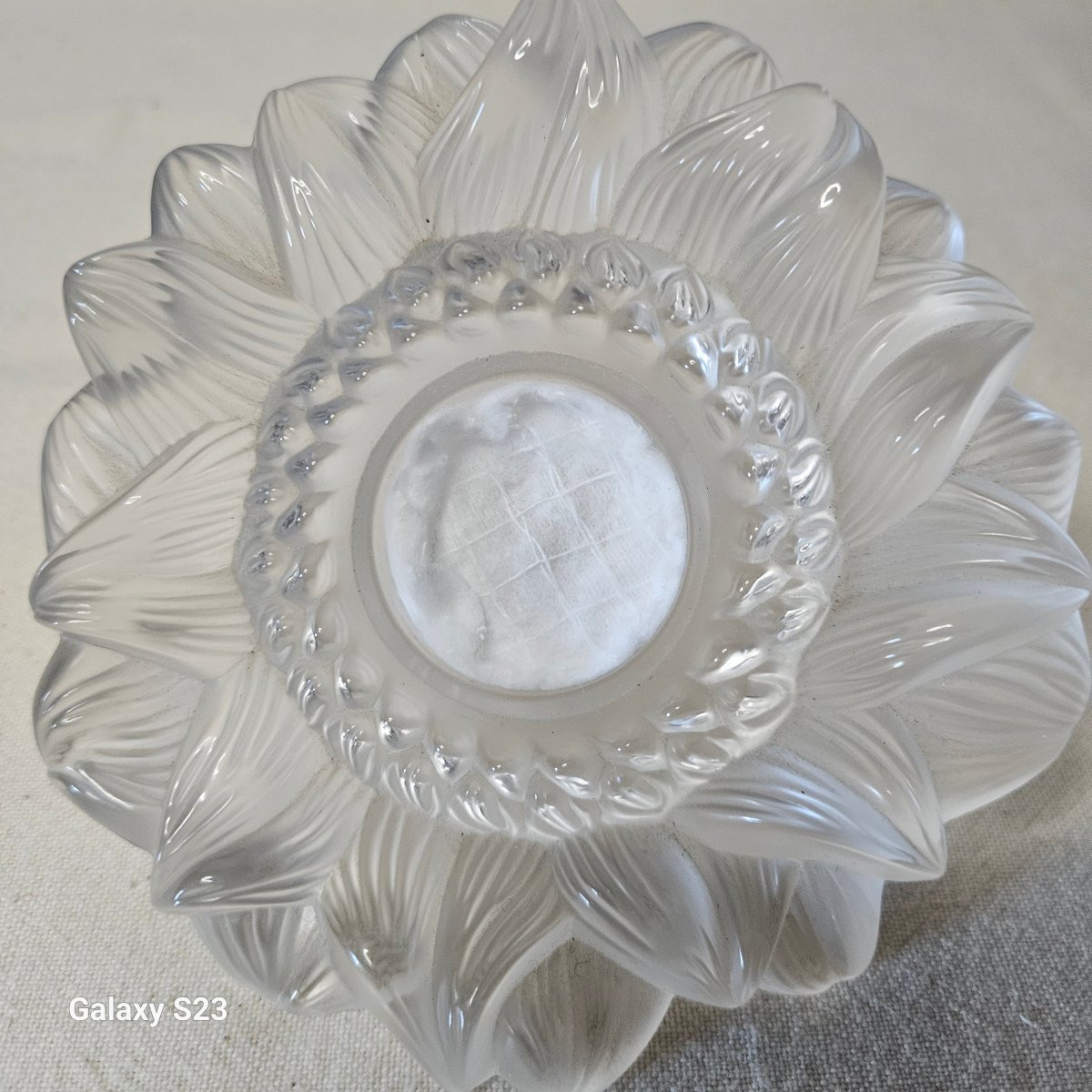 Lalique France  Pendulette Soleil. Elle fonctionne. -photo-3