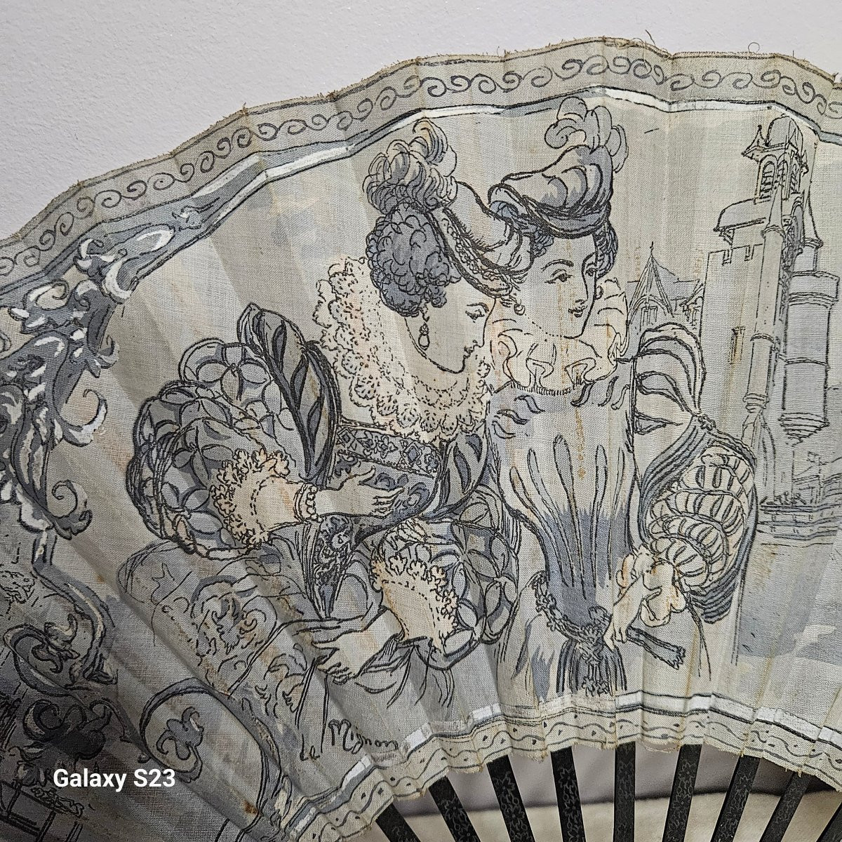 Eventail  Duvelleroy  "le mignon" signé A.Robida-photo-2