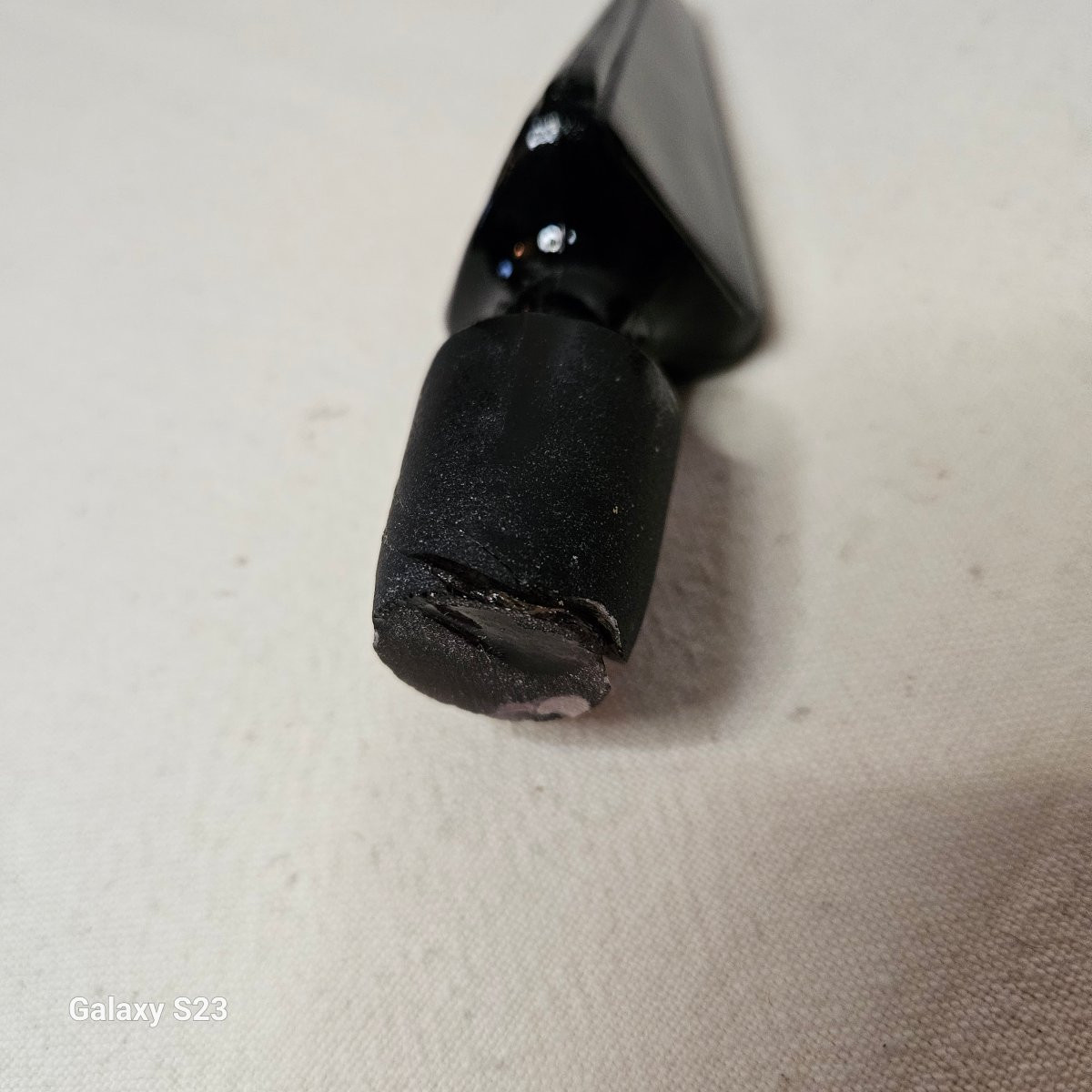 Legras art déco flacon carafe triangulaire verre émaillé Ht 33.5 cm 1/2-photo-2