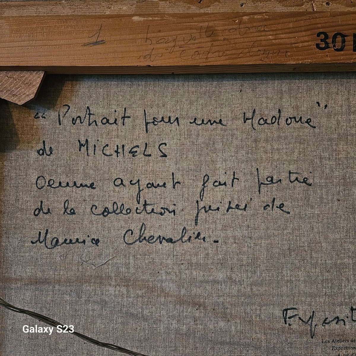 Janie Michels "portrait For A Madonna" Oil On Canvas From Maurice Chevalier 92 X 63 Cm-photo-4