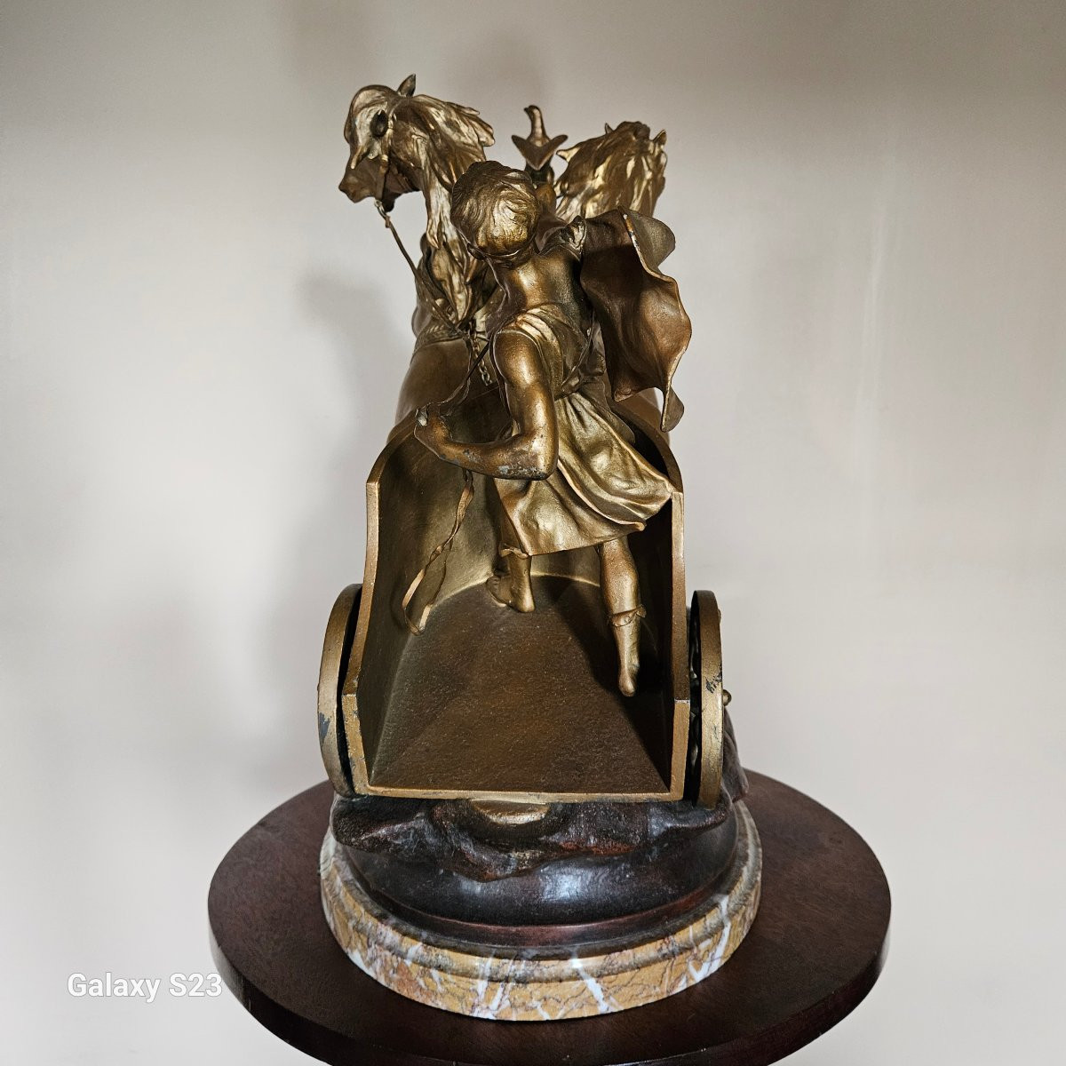 Sculpture Domenech et Pfeffer "Le char de la victoire " Hauteur 62 cm-photo-6