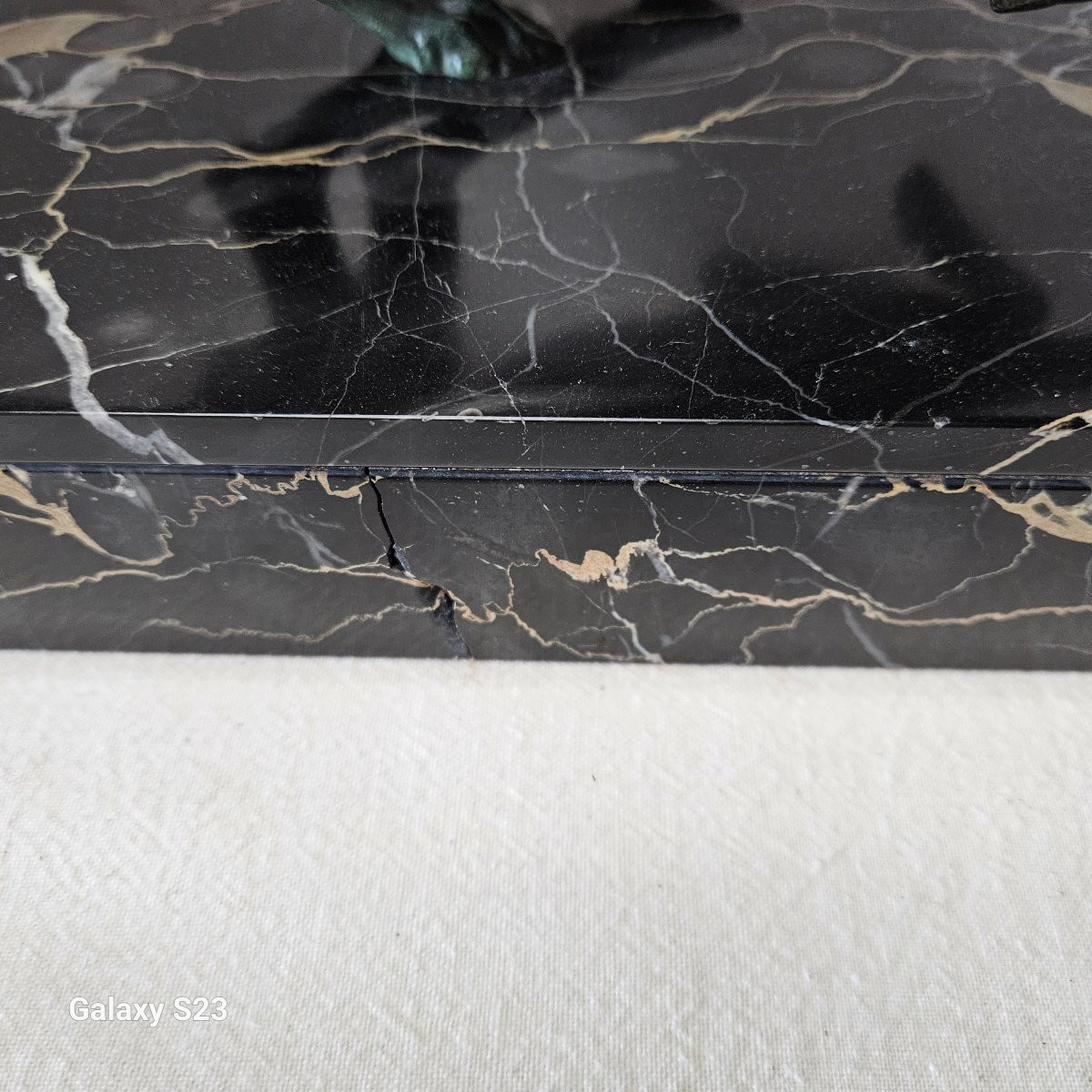 Sculpture art déco signée Géo Maxim La jeune fille aux lévriers -photo-3