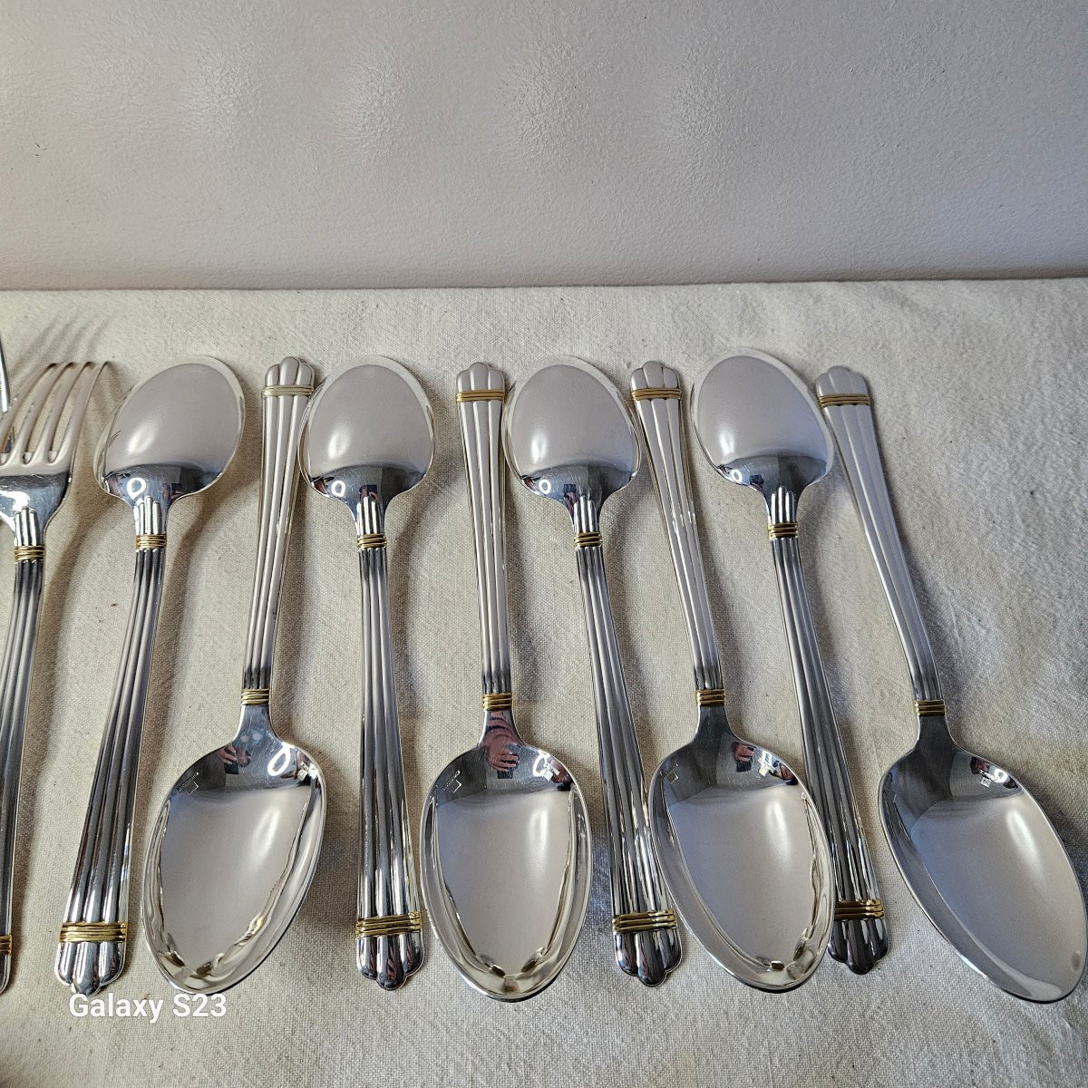 Christofle Aria Doré 42-piece Cutlery Set For 8 People -photo-1