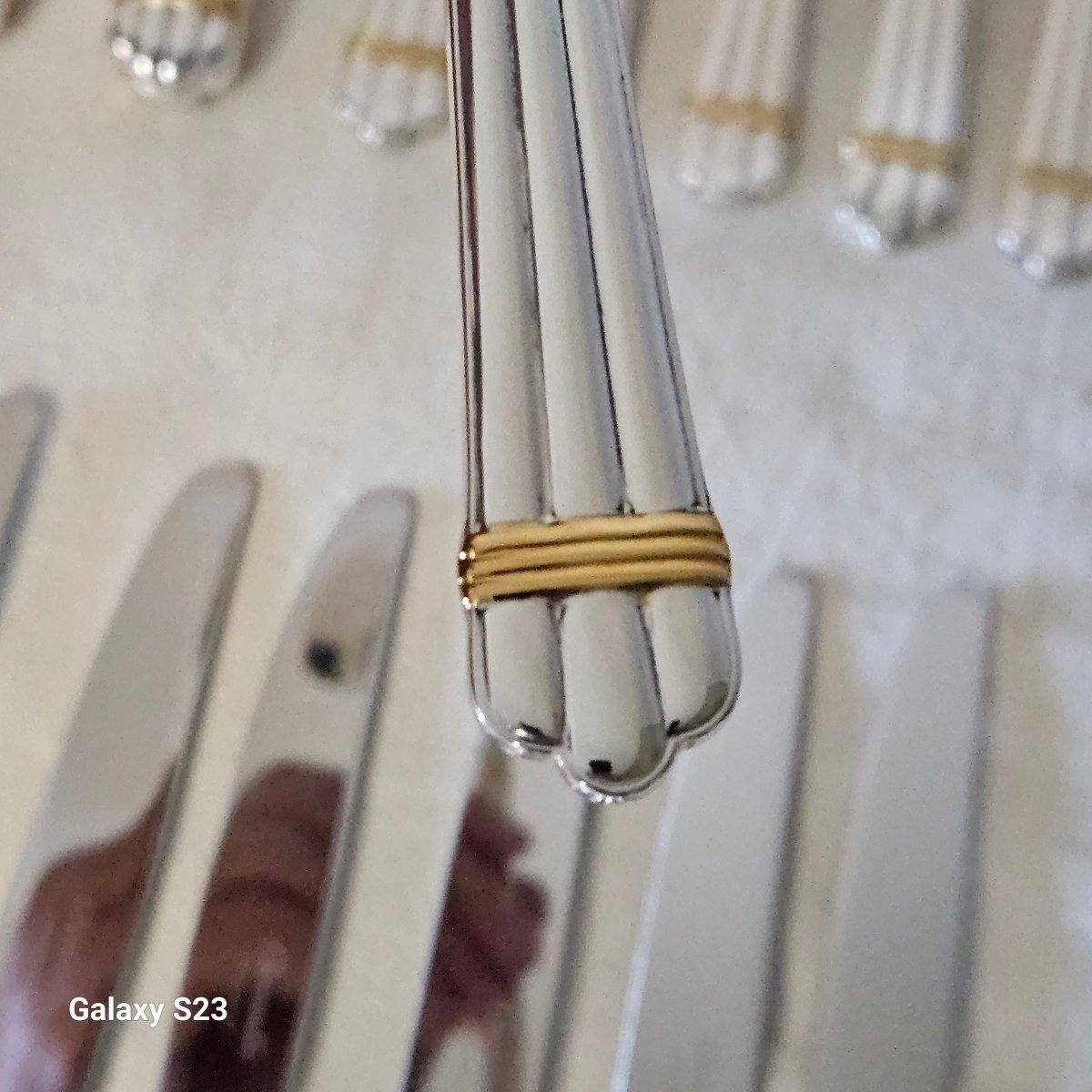 Christofle Aria Doré 42-piece Cutlery Set For 8 People -photo-4