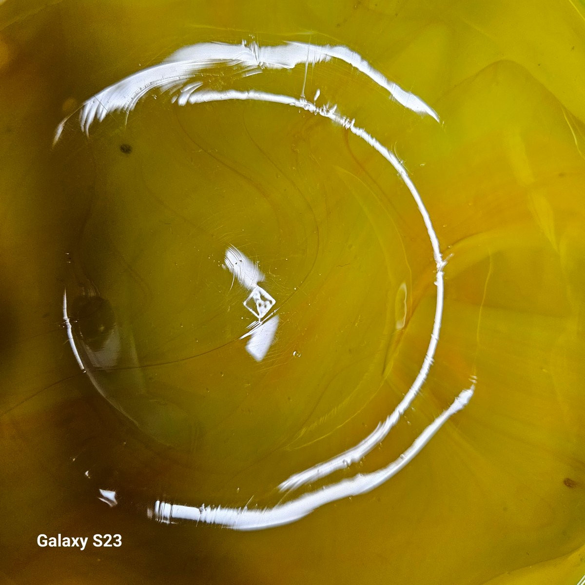 Verlys rare coupelle en verre jaune-photo-4