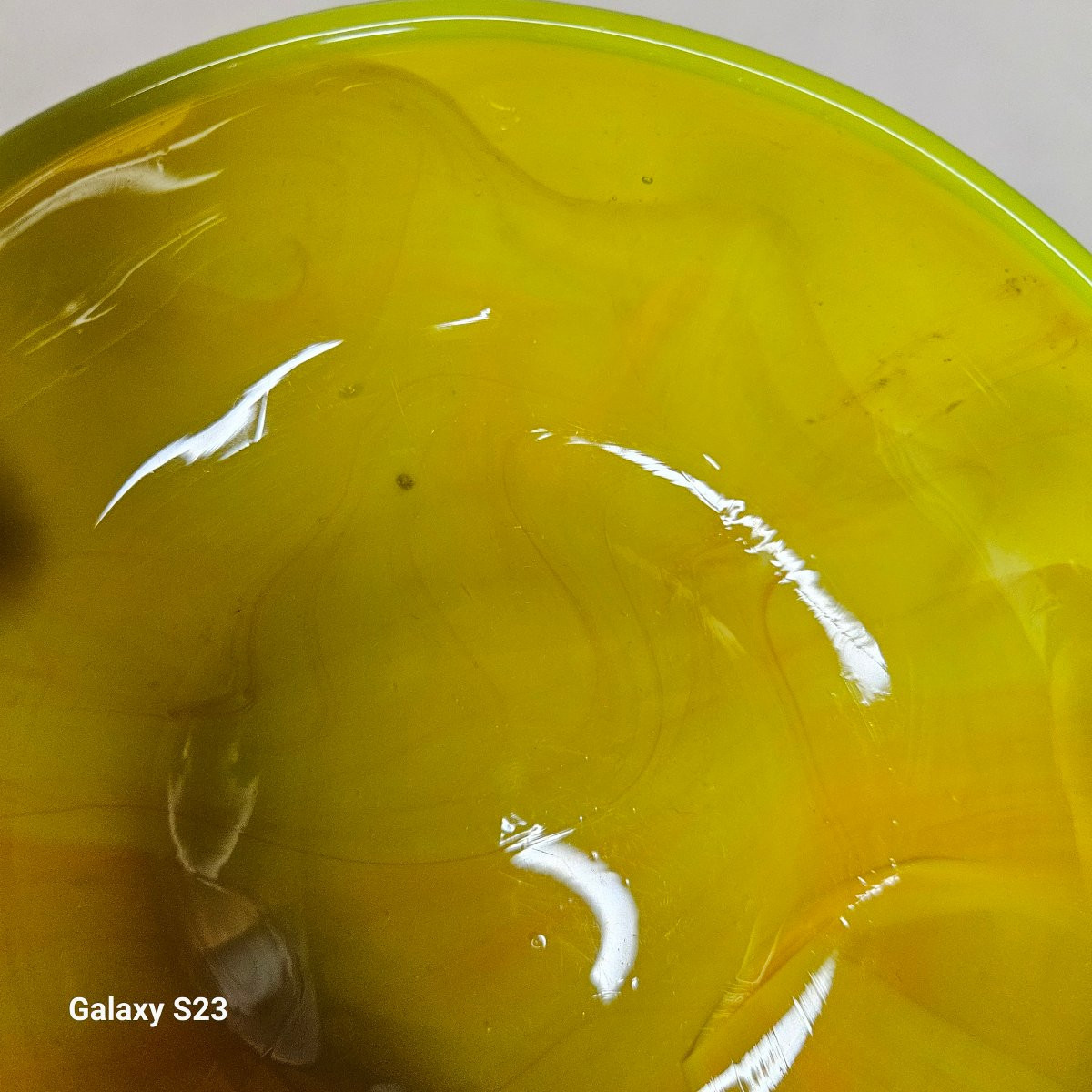 Verlys rare coupelle en verre jaune-photo-2