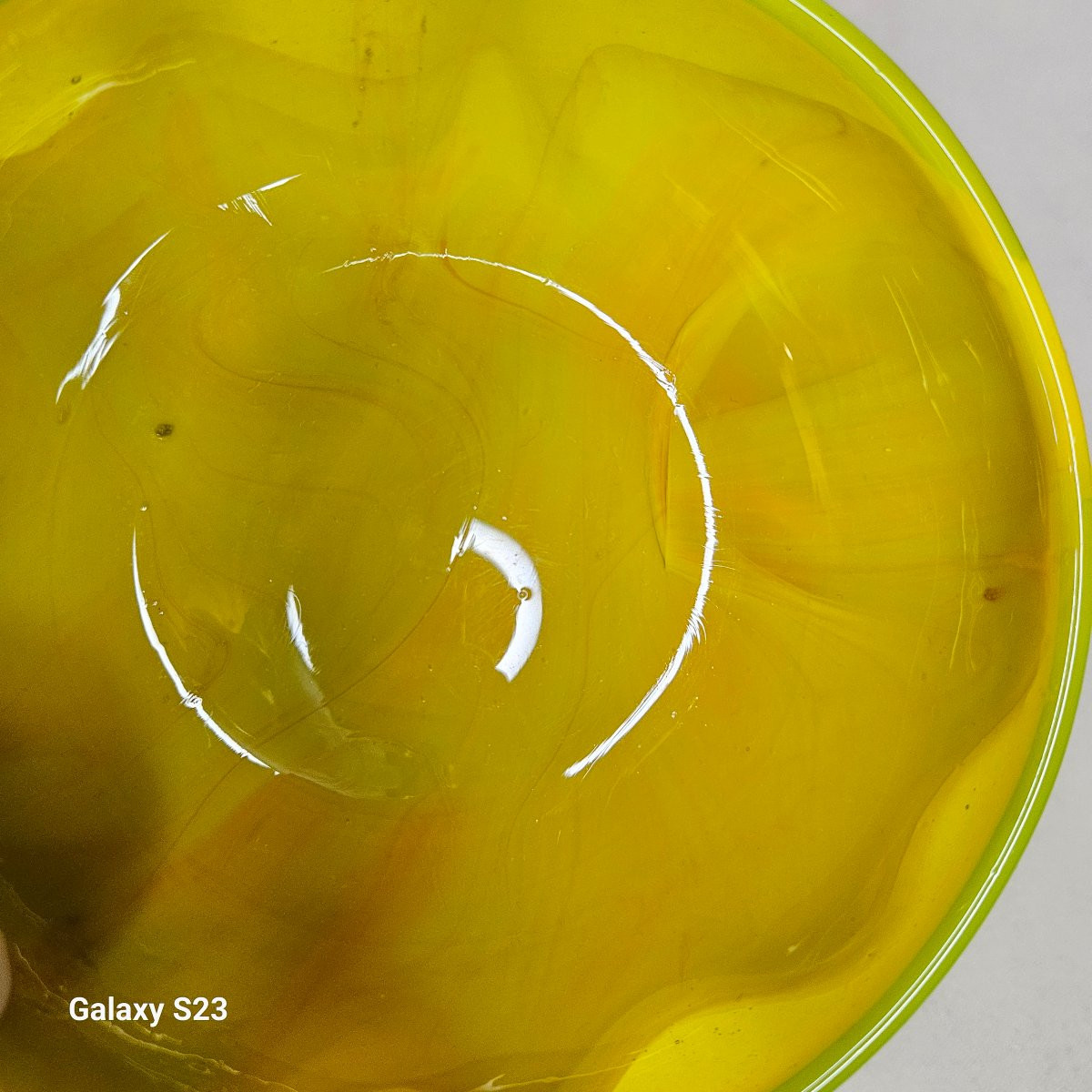 Verlys rare coupelle en verre jaune-photo-3