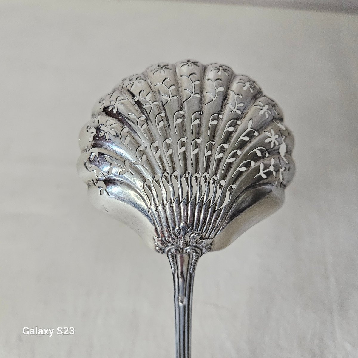 Cuillère saupoudreuse en argent 19ème -photo-4