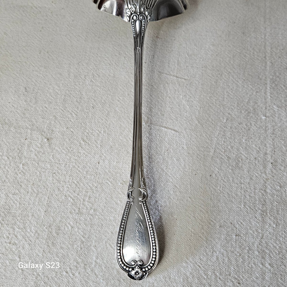 Cuillère saupoudreuse en argent 19ème -photo-5
