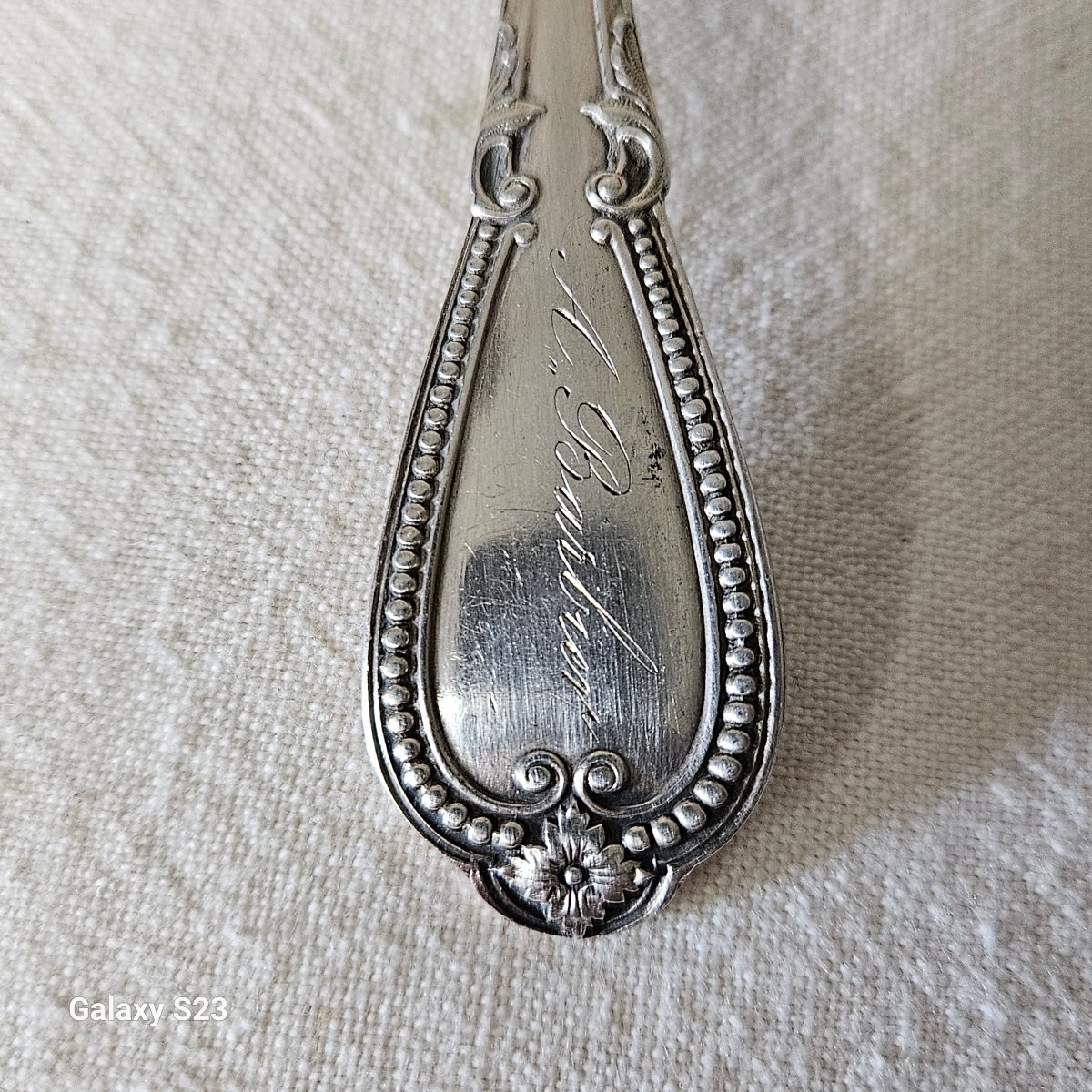 Cuillère saupoudreuse en argent 19ème -photo-6