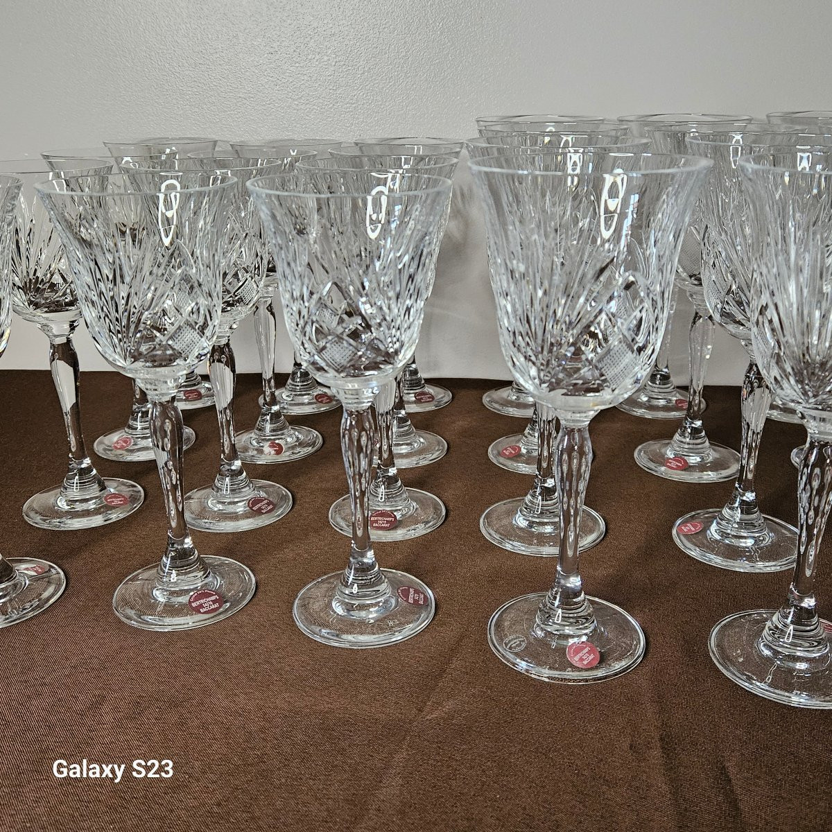 Set Of 36 Crystal Glasses Cut In Baccarat By The Best Craftsman In France 1982-photo-3