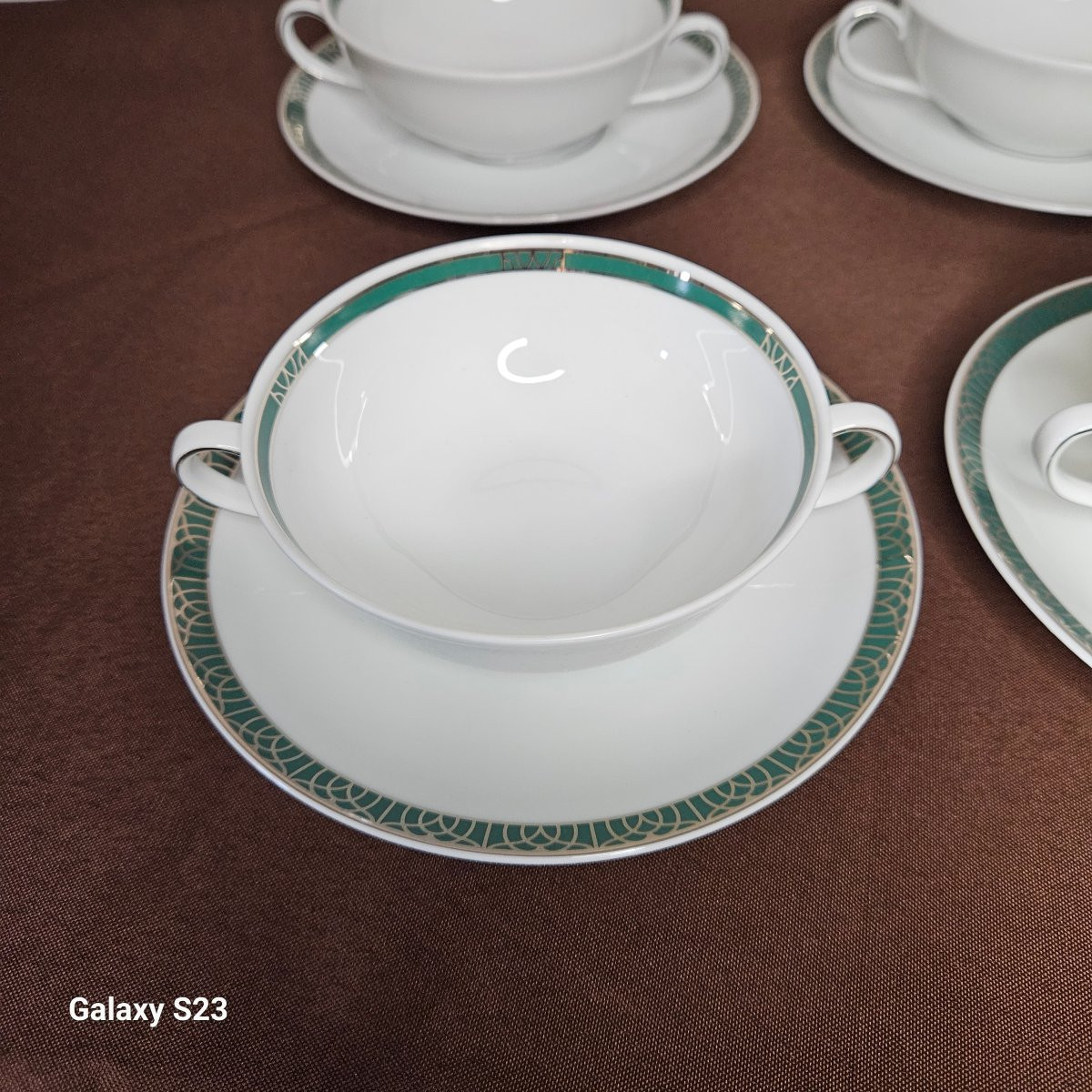 Christofle Talisman Six Two-handled Bouillon Or Breakfast Bowls-photo-1