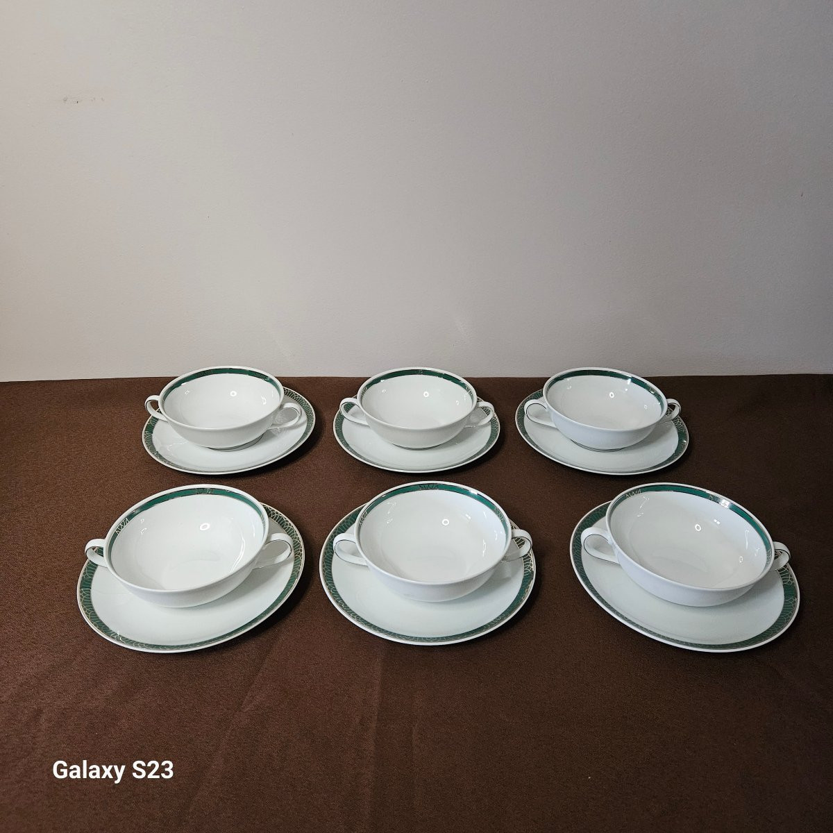 Christofle Talisman Six Two-handled Bouillon Or Breakfast Bowls-photo-2