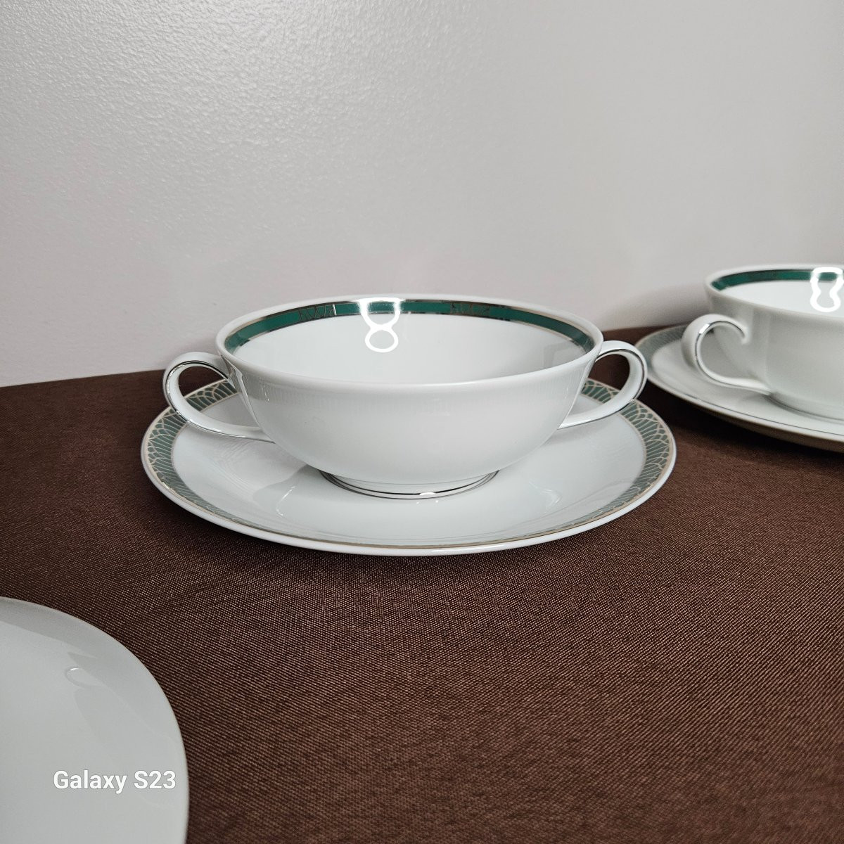 Christofle Talisman Six Two-handled Bouillon Or Breakfast Bowls-photo-4