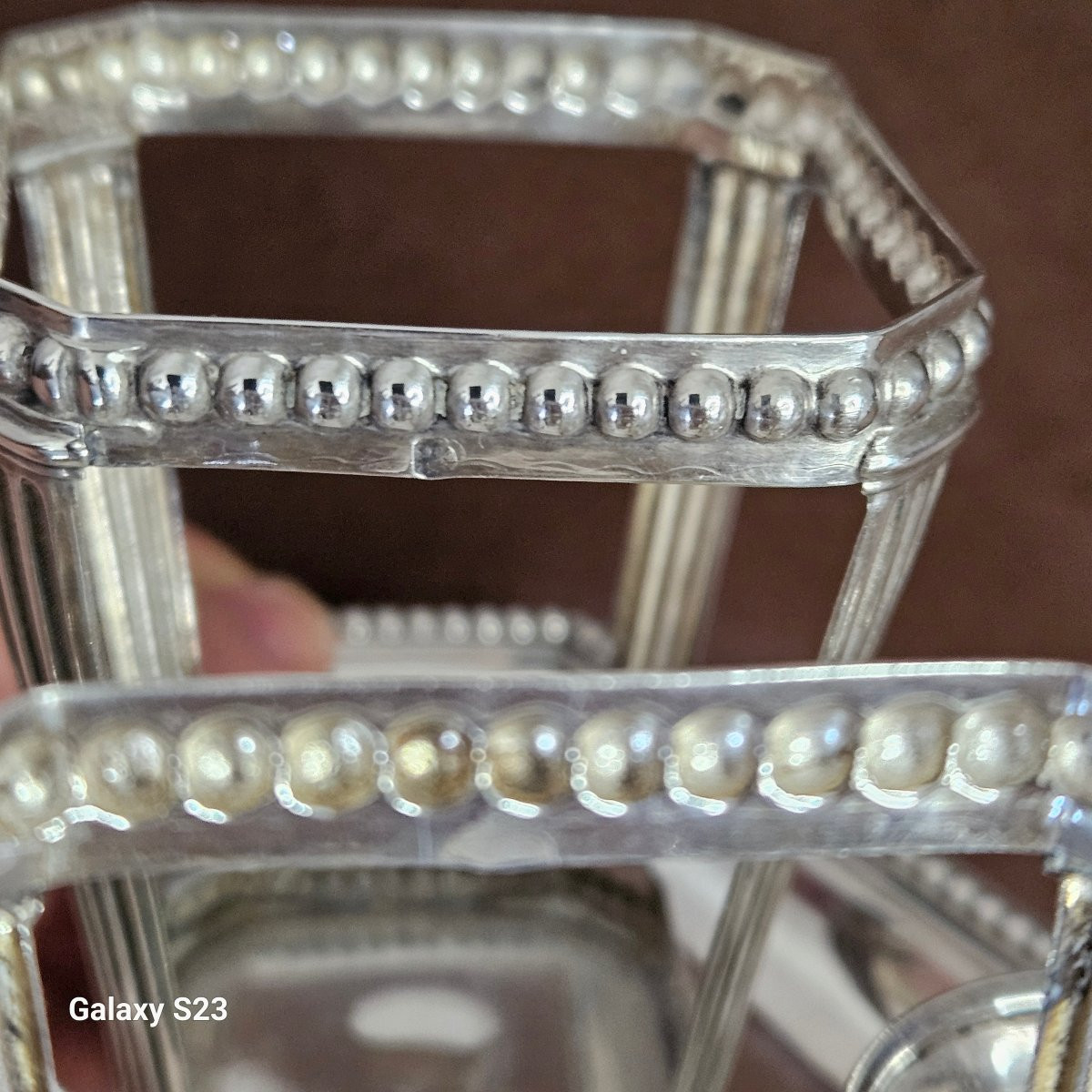 Porte huilier vinaigrier en argent -photo-8