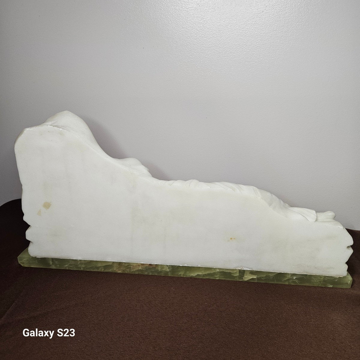 Paire De Sculptures Hauts-reliefs En Marbre De Carrare Et Onyx Vert - The Sleeping Nymphs-photo-4