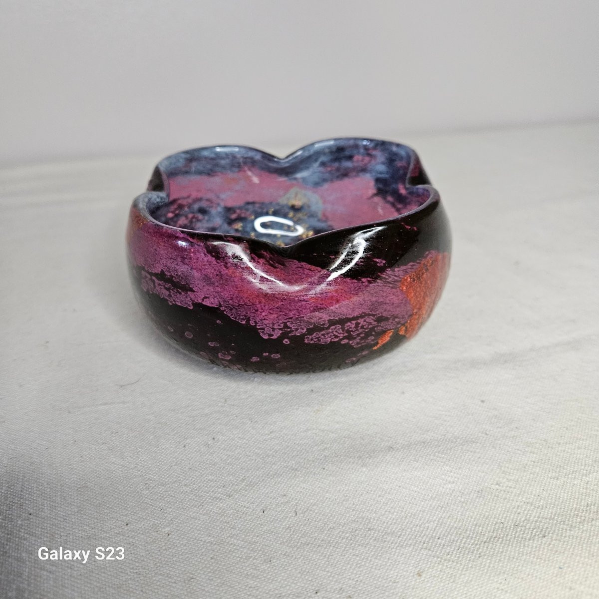 Daum Nancy Petite Coupe, Polylobed Bowl With Hot Pinched Neck-photo-1