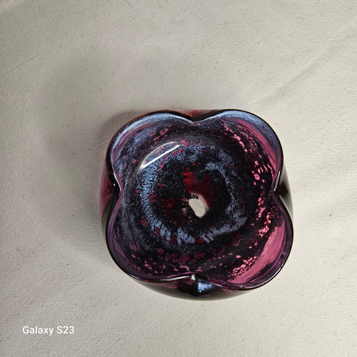 Daum Nancy Petite Coupe, Polylobed Bowl With Hot Pinched Neck-photo-4