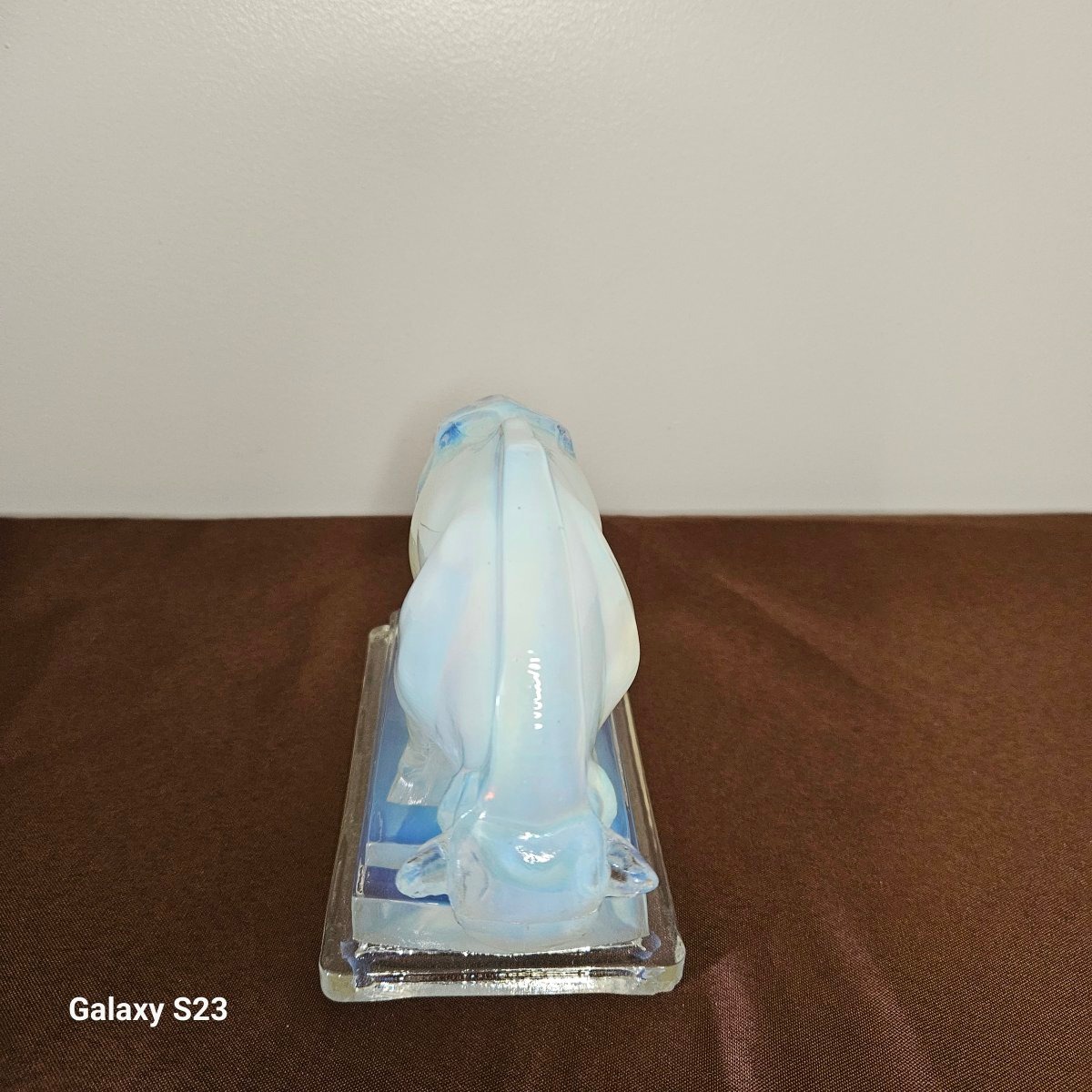 Etling Bison en verre opalescent. Période Art Déco.-photo-6