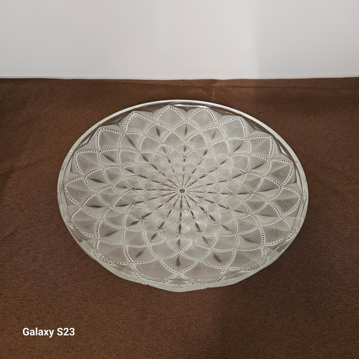 Petite coupe art déco en verre dépoli Maurice Model années 30-photo-3