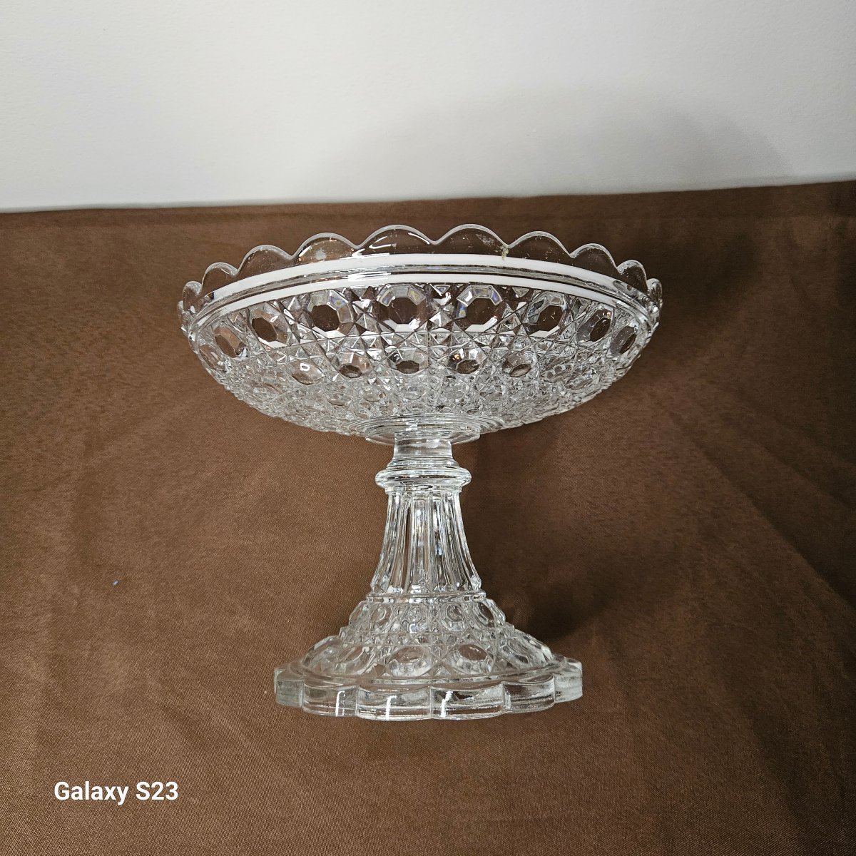 Baccarat Diamants Pierreries coupe sur pied en cristal moulé-photo-3
