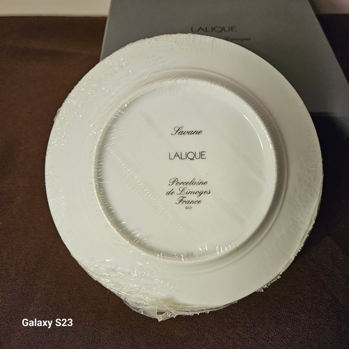 Lalique Limoges Porcelain, "savane" Pattern: 4 Bread Or Dessert Plates-photo-2