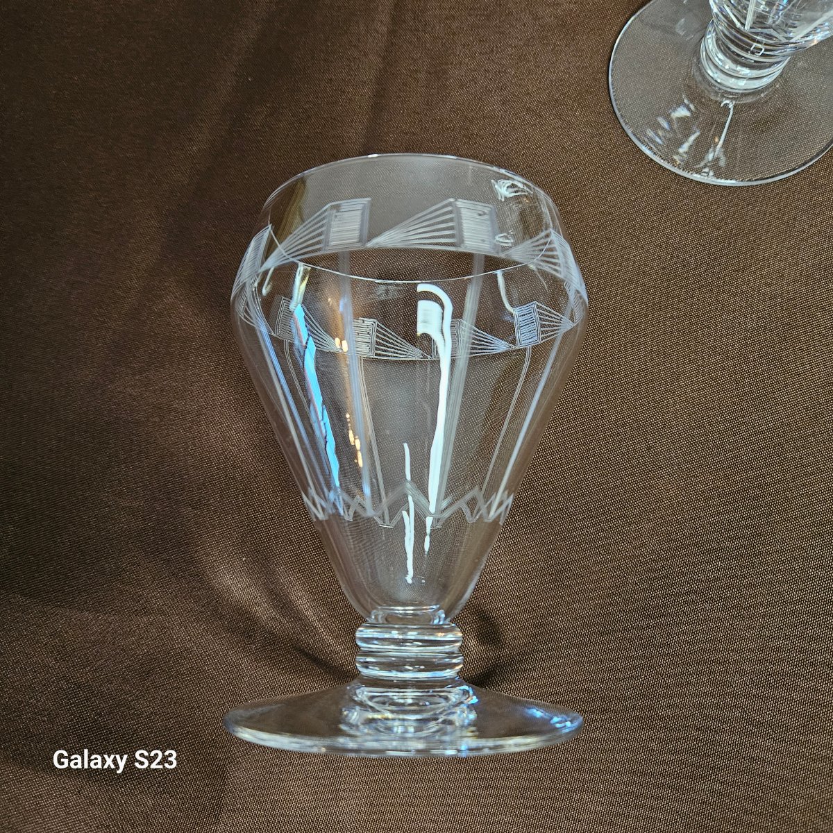 Six verres à eau art déco en cristal vers 1930-1940-photo-2