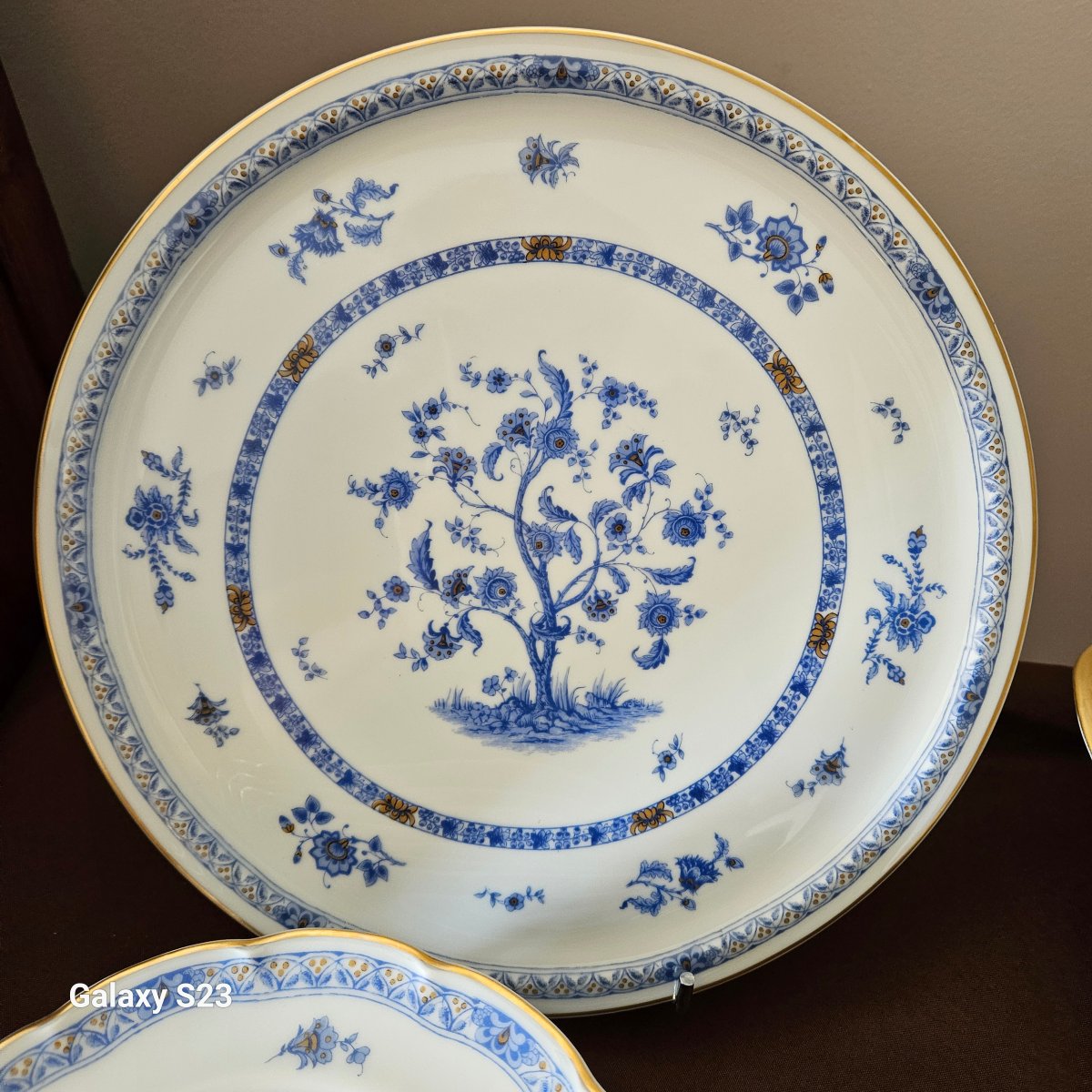 Haviland Limoges Modèle arbre de vie Bonneval Bleu 29 pièces -photo-3