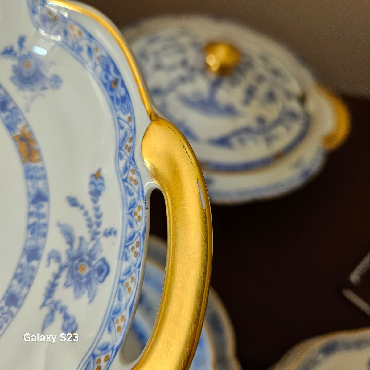 Haviland Limoges Modèle arbre de vie Bonneval Bleu 29 pièces -photo-4