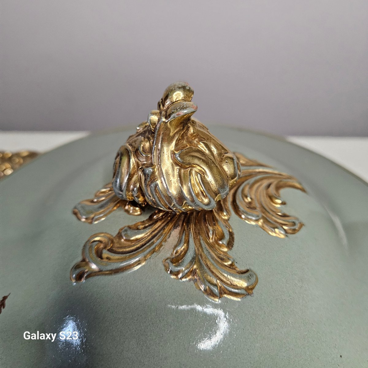 Vegetable Tureen And Stand, "terre d'Eclance" / "charenton" Pattern. Art Nouveau.-photo-1